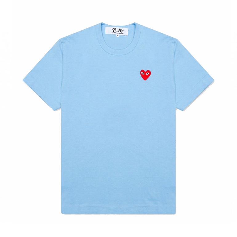 CDG Women Red Emblem Tee Light Blue 100% Authentic