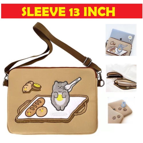 LENOVO YOGA SLIM 7i CARBON 13 TAS LAPTOP KAWAII TOAST CAT STRAP SLEEVE