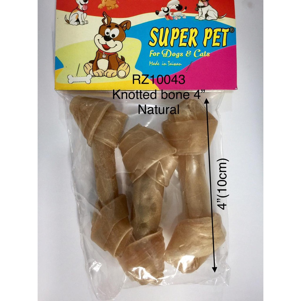 snack tulang anjing - knotted bone 4&quot;