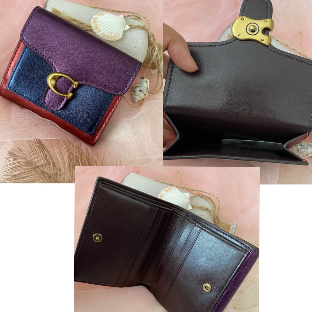 Dompet Coach 79422 Tabby Small Wallet In Colorblock New Original