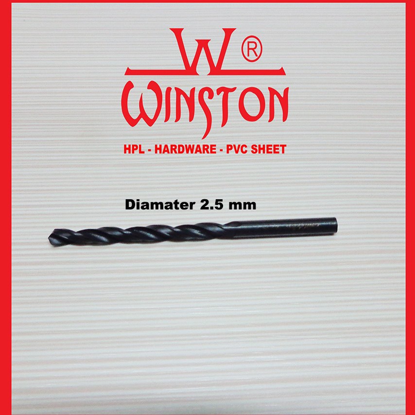 Mata Bor Besi Baja Aluminium Winston 2.5 mm for BOSCH MAKITA  winston surabaya