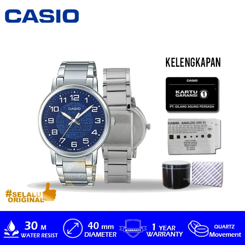Jam Tangan Casio MTP-E159D-2BDF With BOX Kaleng Bergaransi Resmi
