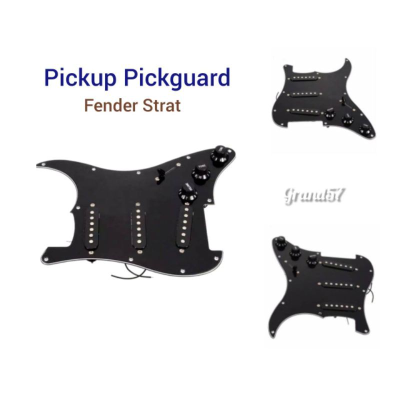 Pickup pickguard gitar elektrik fender strat volume tone single coil