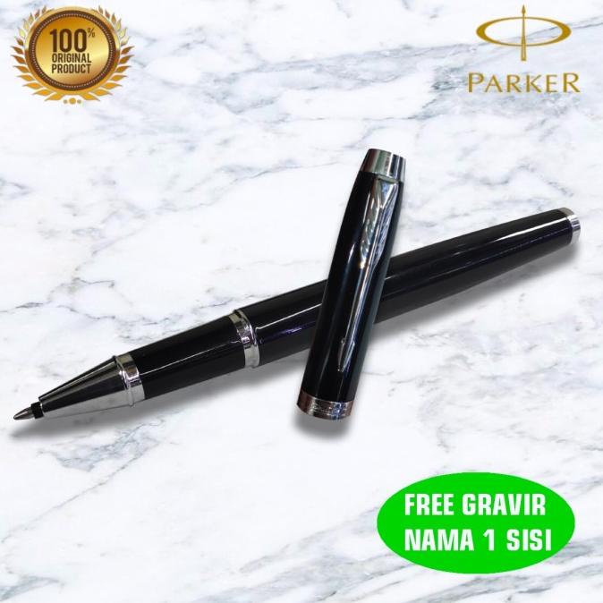 

(COD) Parker IM Black Chrome Trim Rollerball Premium GRATIS ONGKIR Kode 218