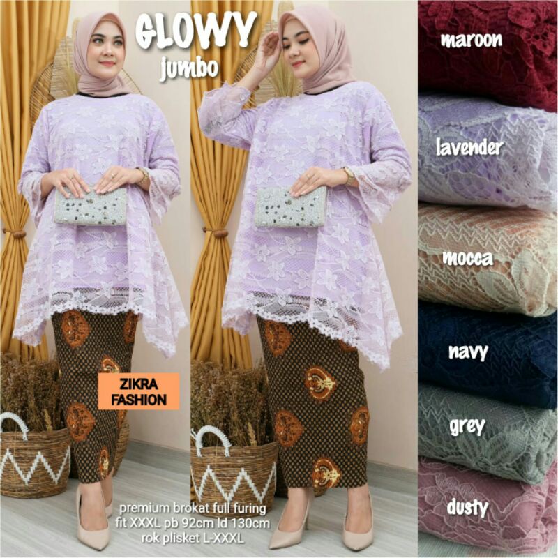 GLOWY TUNIK BROKAT JUMBO BESTSELLER (Tunik/Atasan)