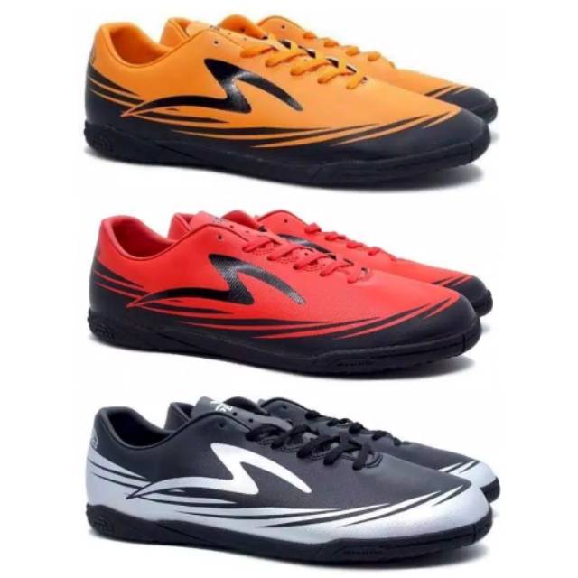 Sepatu futsal specs sparta in red black - orange - black