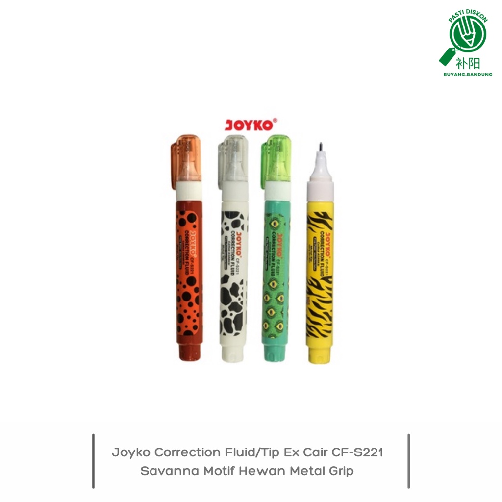 

Tip Ex Cair/Correction Fluid Joyko CF-S221 Savanna Metal Grip