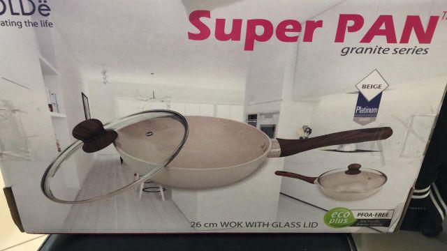 Super Pan Wok 26 Cm + Tutup Kaca