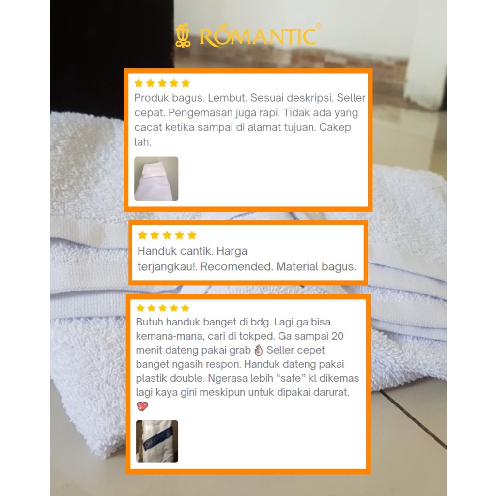 Handuk Hotel by Romantic // Hotel Towell 400 grams 70x140 standard Hotel bintang 2 dan 3