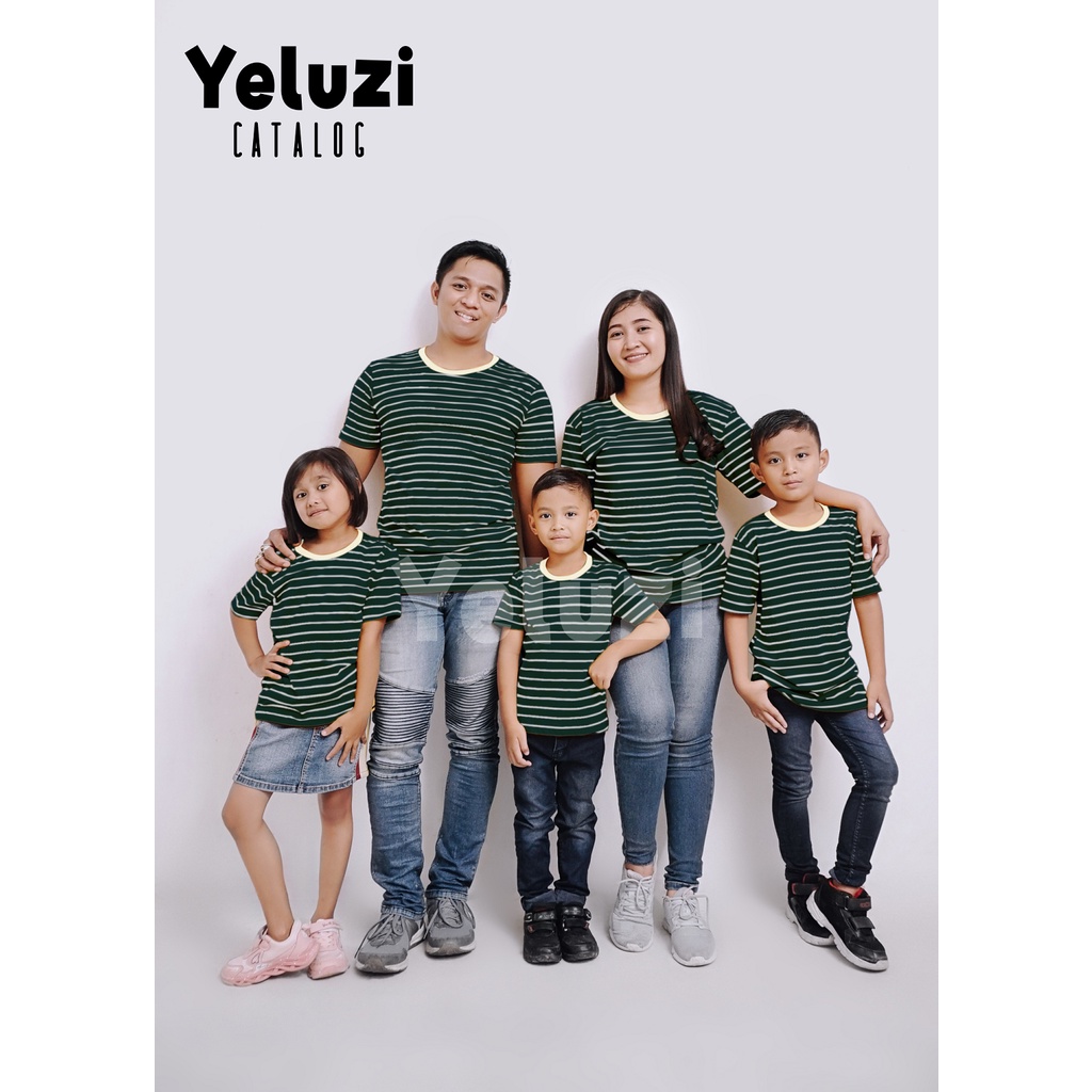 Baju Atasan Kaos Garis Garis Salur Oblong UNISEX Katun 24s Premium YELUZI