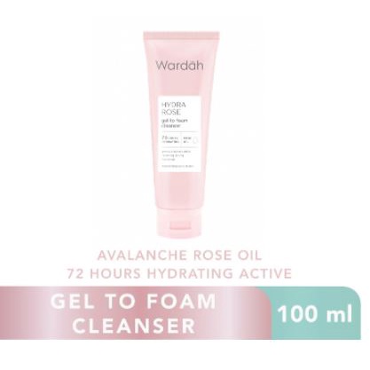 ☘️Yuri Kosmetik☘️ WARDAH Hydra Rose Gel to Foam Cleanser