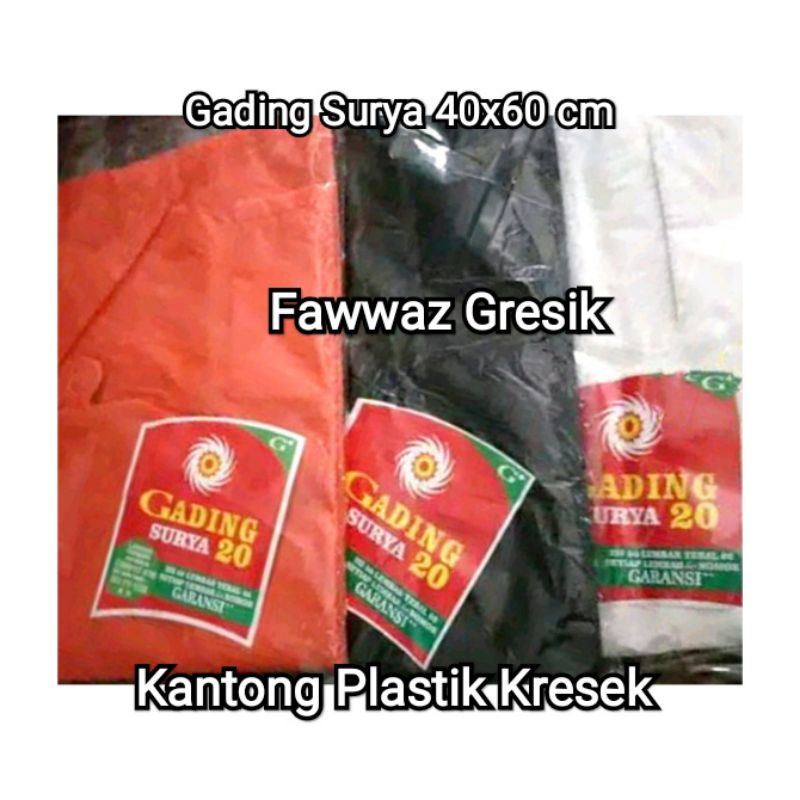 Tas Kresek Plastik Gading Surya Besar 40x65 cm