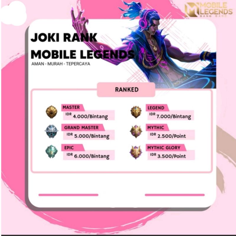 Joki Rank Mobile Legends