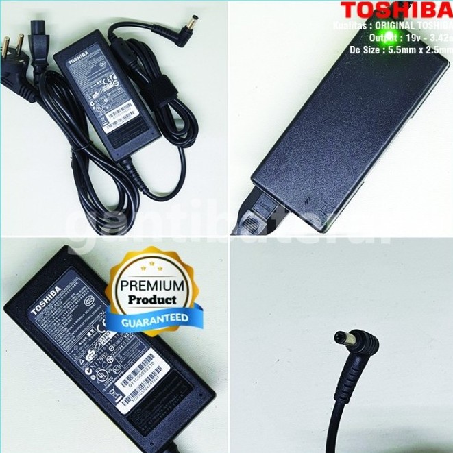 [TOSHIBA] Adaptor Charger Toshiba C800 C800D C840 C840D C850 19V 3.42A ORIGINAL