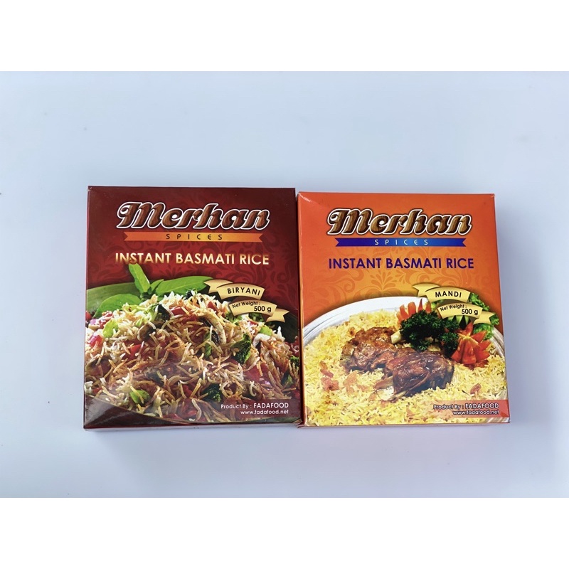 

Merhan Nasi Kabsah Original 500 gram - Paket Beras Basmati dan Bumbu Mandi - Merhan Kabsah / Kabsa
