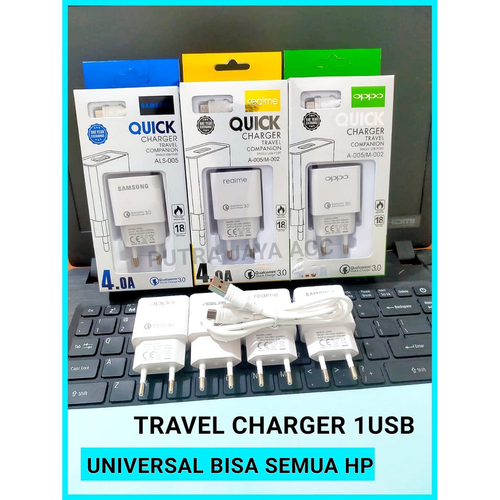 Charger A80 1USB / Charger A005 / Charger Qualcoom 3A ALS-005