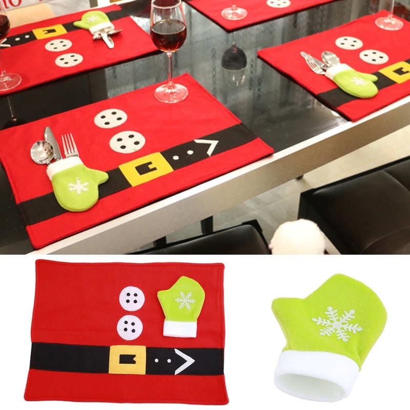 Download Christmas Table Mat Knife And Fork Mat Christmas Craft Decoration Home Supplies Shopee Indonesia Yellowimages Mockups