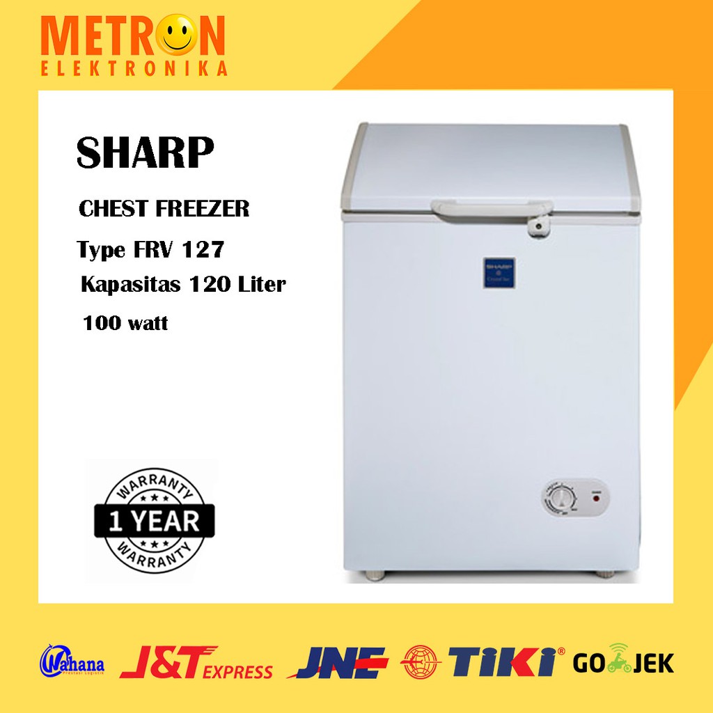 SHARP FRV 127 CHEST FREEZER / FREEZER BOX 120 LT / PEMBEKU / FRV127