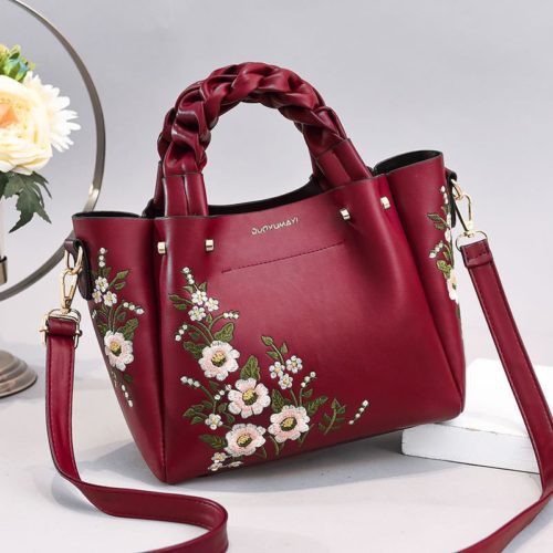 BQ 3019 GI 01875 GT 1625 RISCE TAS HAND BAG MOTIF BUNGA IMPORT WANITA CEWEK JT EL 484 CR 7176