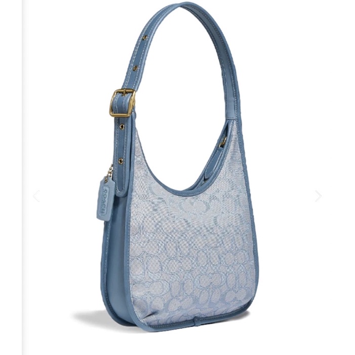 Coach Ergo Shoulder Bag In Signature Jacquard Marble Blue Azure (C2588)