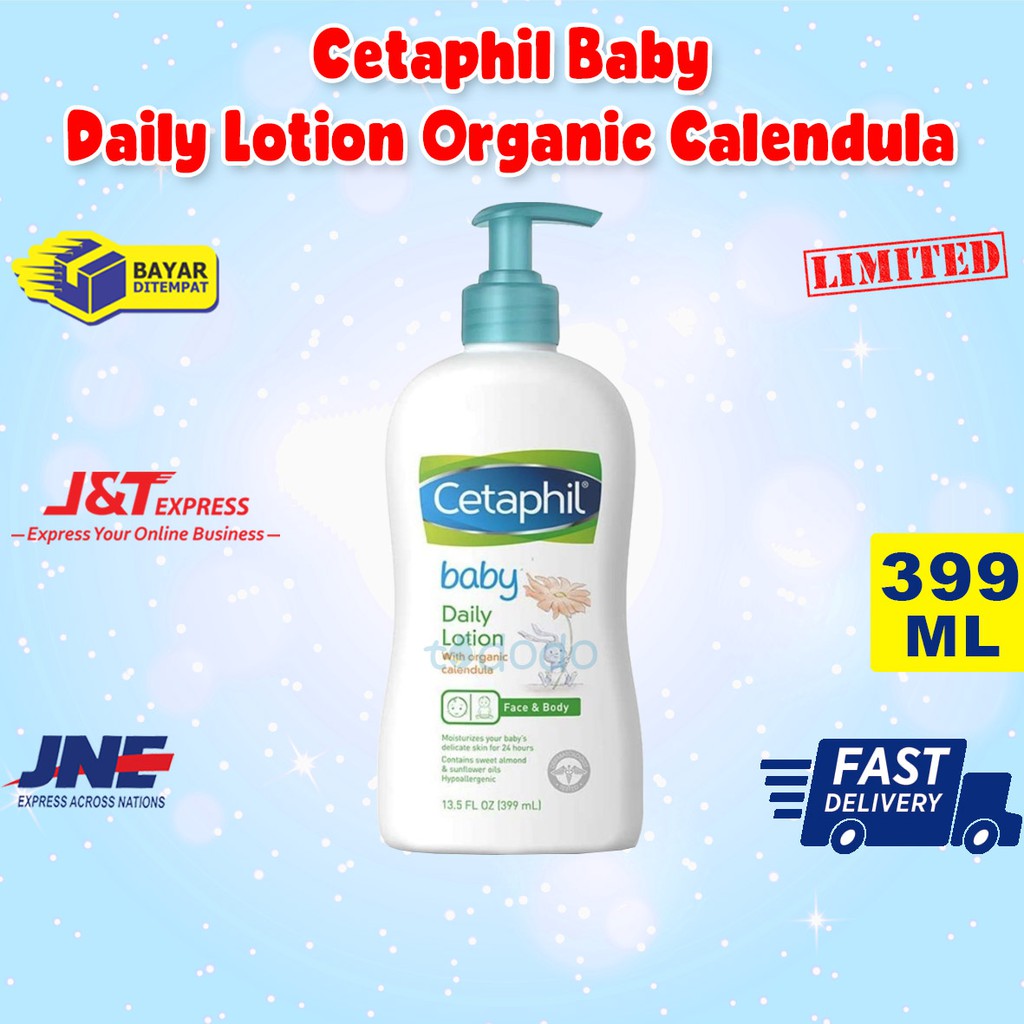 Cetaphil Baby Daily Lotion Organic Calendula 399ml - Lotion Bayi