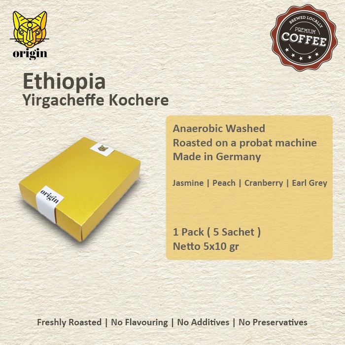 

Kopi Ethiopia Yirgacheffe Kochere Pack ( Drip Bag )