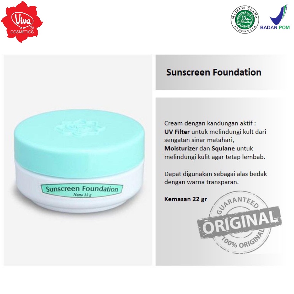 Viva Sunscreen Foundation - UV FILTER 22gr