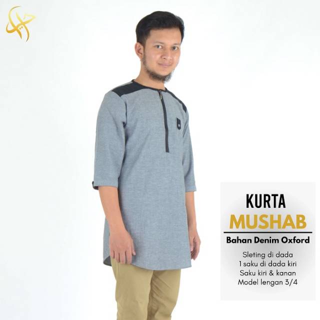 Baju Muslim Pria / Koko Muslim Pria / Muslim Premium MUSHAB