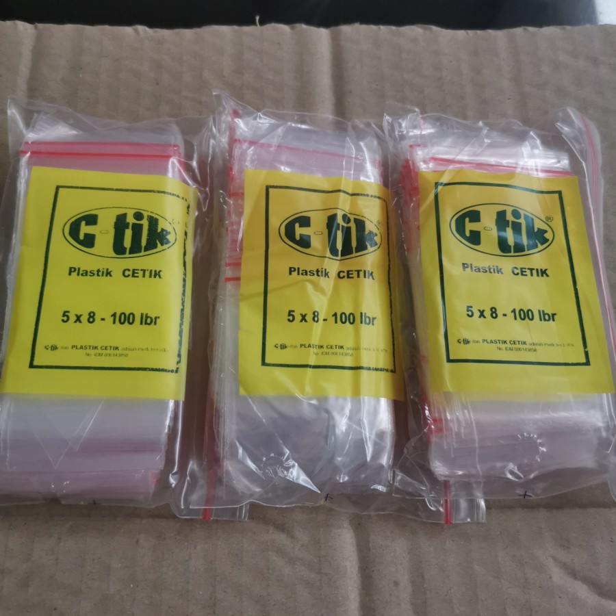 [GRAY.STORE178 ] MURAH ISI 100LEMBAR Klip Plastik Ukuran 5x8 (Plastik Cetik) merk C-tik