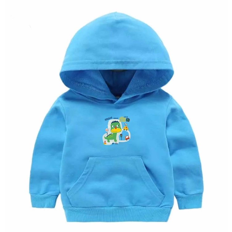 Sweater Hoodie Anak Dino Sweater Fleece Baju Anak Kekinian Murah Unisex