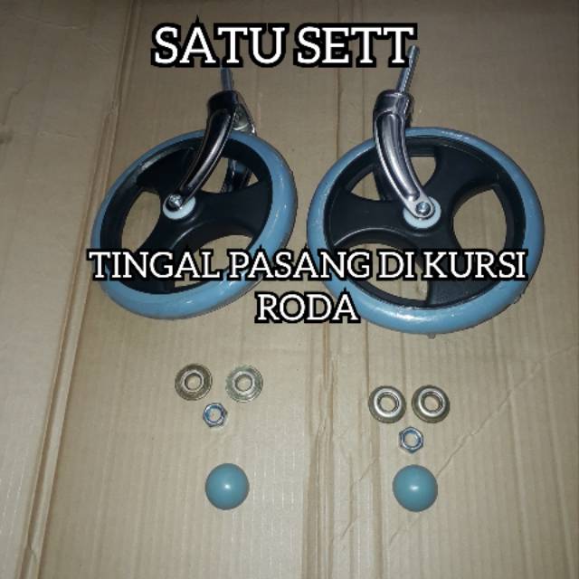 Ban kursi roda depan satu sett/tingal pasang