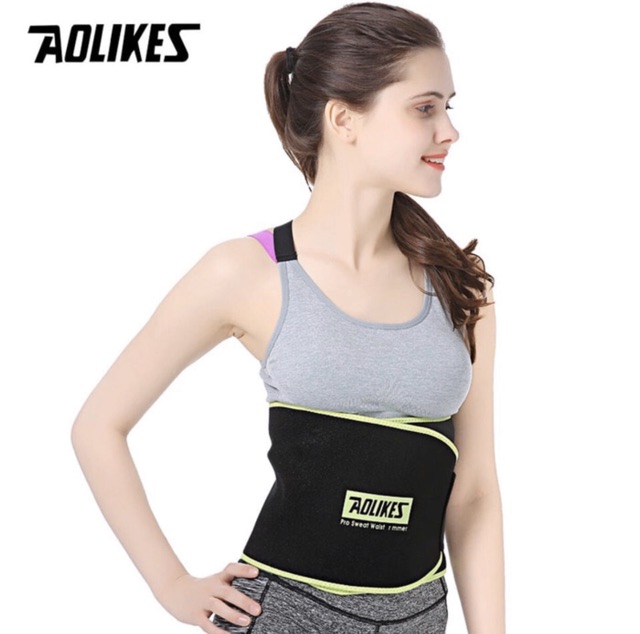 7980 AOLIKES WAIST BACK SUPPORT SLIMMING BELT MEMBAKAR LEMAK PERUT