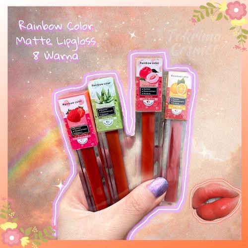 (CYBER) COD TERMURAHperbiji Rainbow Color Lipgloss Fruit Girls terlaris