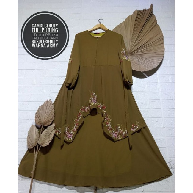 GAMIS MARINI DRESS CERUTI BORDIR CERUTI BABYDOL