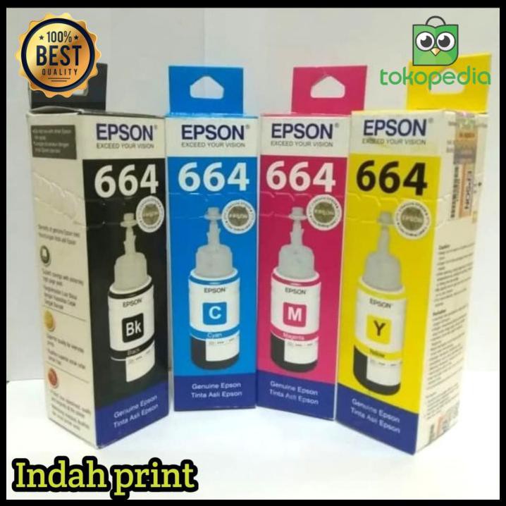 Shazfa.10 | Tinta Epson 664 Original L350 L355 L360 L365 Varian Colour - Hitam