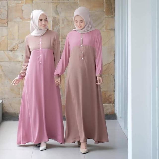 Gamis syari aulia dress/baju gamis wanita terbaru/gamis murah
