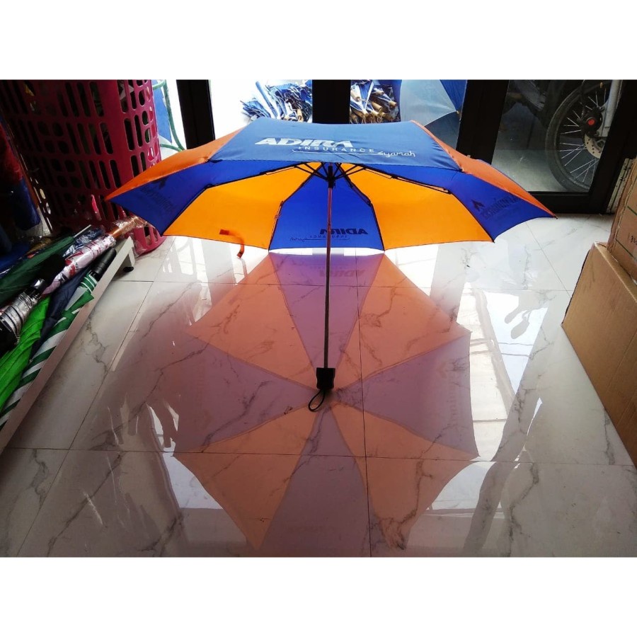 CUSTOM GROSIR payung LIPAT Custom KAIN Bebas pilih Warna + Sablon