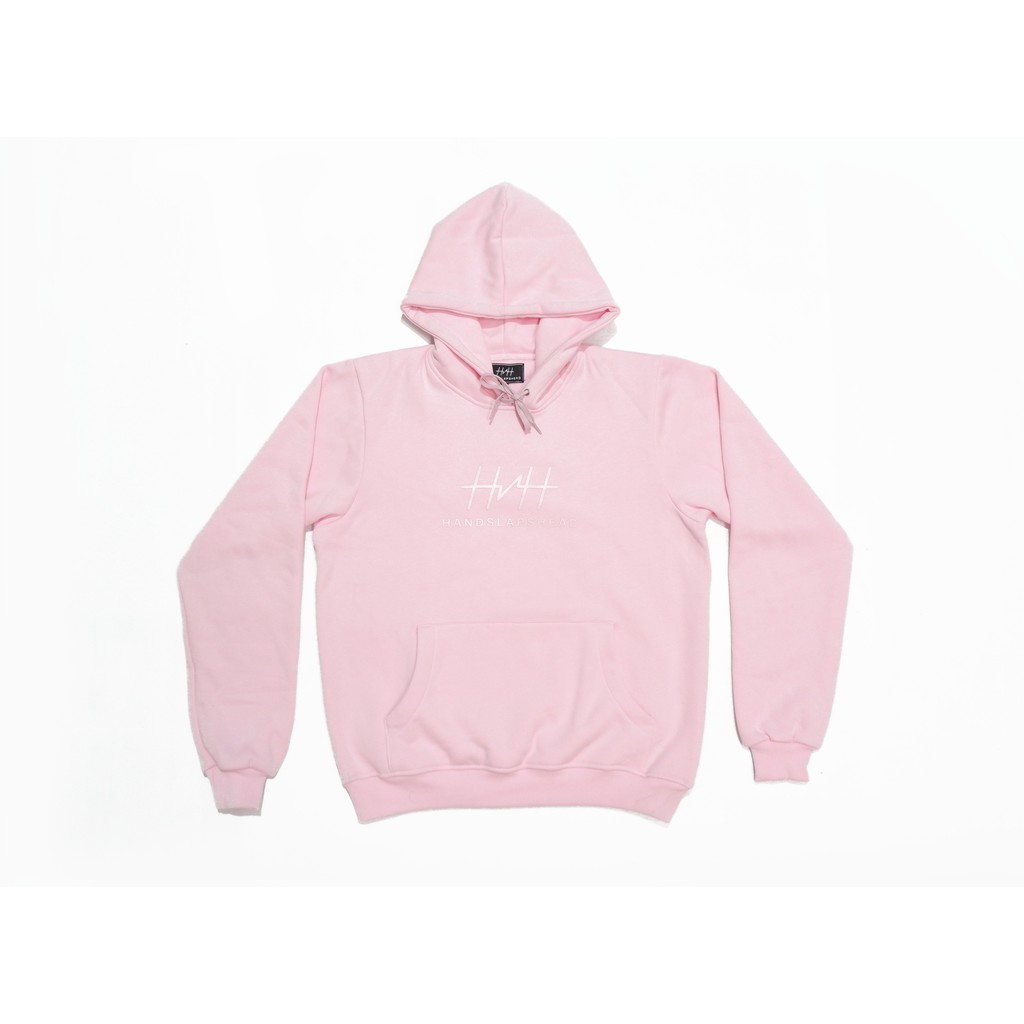 pink logo hoodie