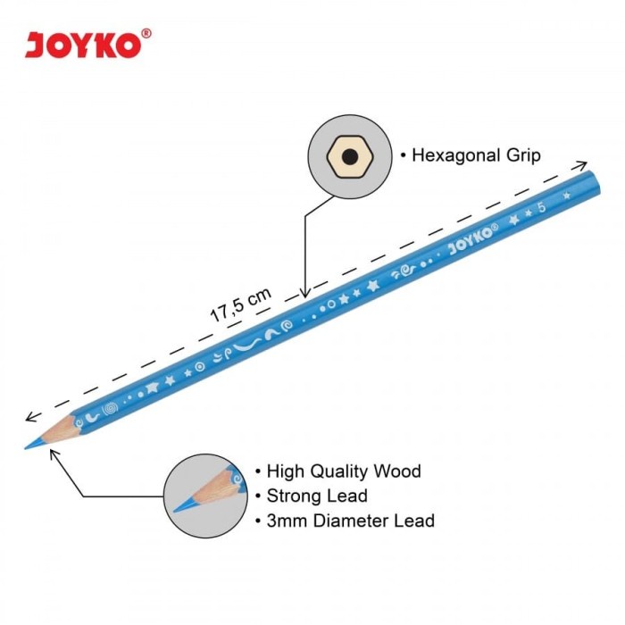 

WARNAPENSIL- PENSIL WARNA SUPERIOR QUALITY 12 WARNA COLOR PENCIL CP-105 JOYKO -PENSIL WARNA