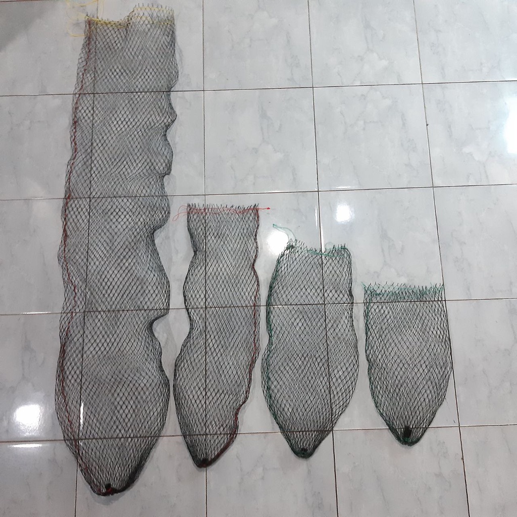 keramba koja korang kantong jaring kepis rajut tempat wadah ikan pancingan tali serut - all