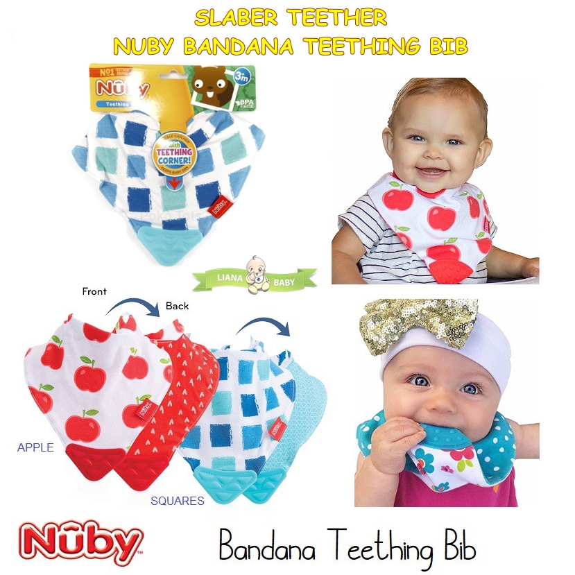 SLB22 SLABER TEETHER NUBY BANDANA TEETHING BIB