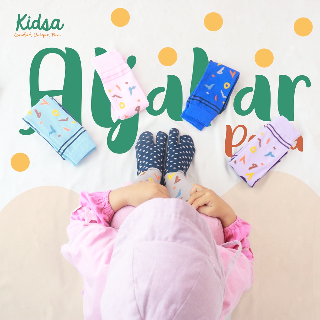 Kaos Kaki Jempol Anak Telapak Warna Kanik Kidsa Motif Aljabar by Kanik