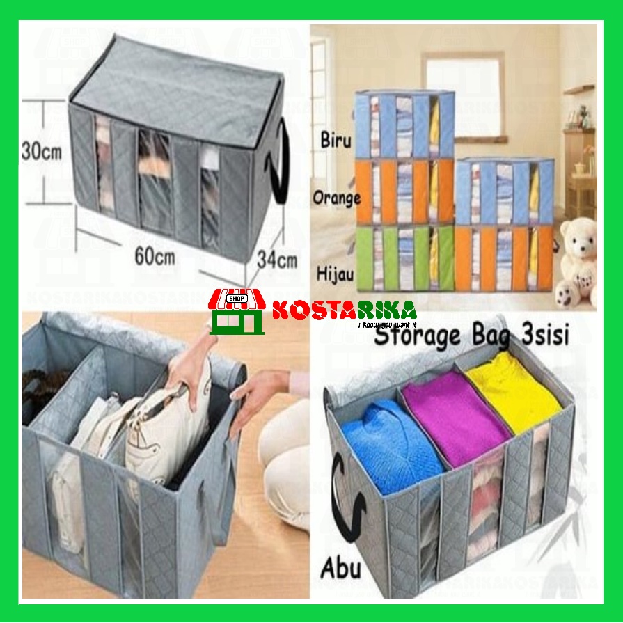 Organizer  Storage Box Atau Organizer Storage Box 65L 3 Sekat