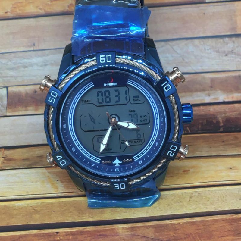 jam tangan pria D Force Rantai Double Time DFDTRB001