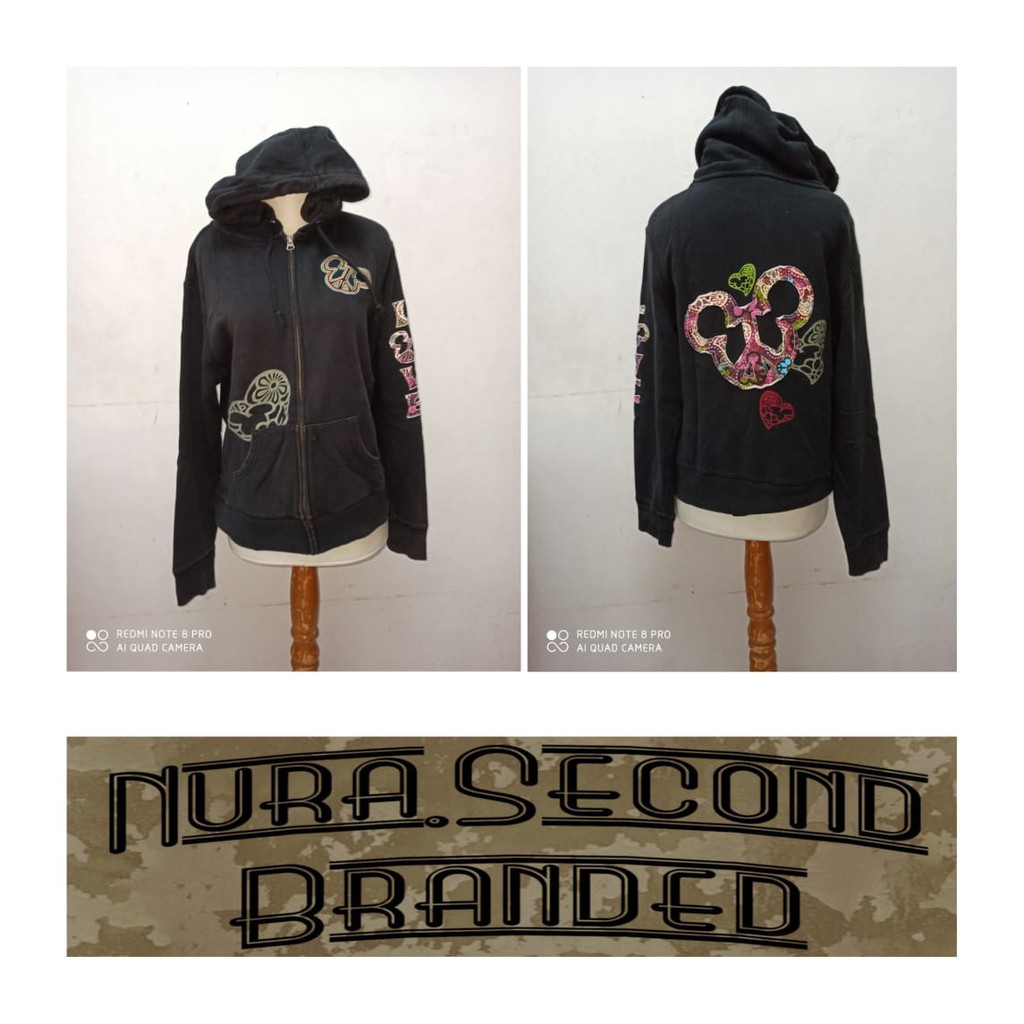 Baju Jaket Zip hoodie Disneyland Resort Walt Disney Mickey Mouse Original