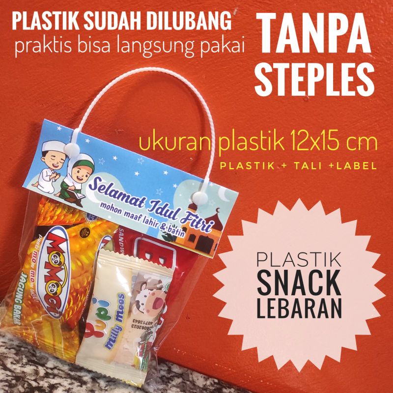 

Plastik Kemasan snack lebaran ukuran kecil, plastik 12×18 cm