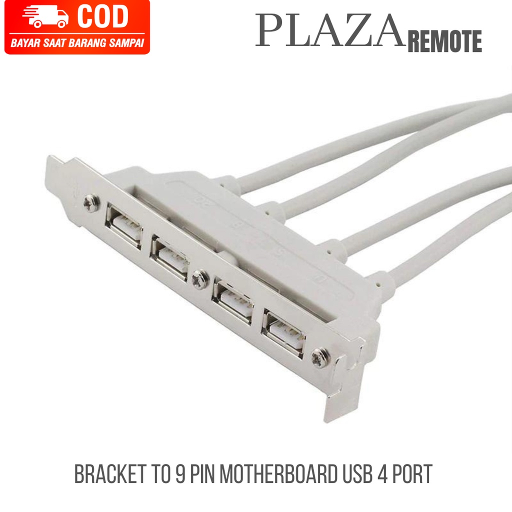 Bracket USB 4 port USB 2.0 9PIN REAR PANEL PC DESKTOP