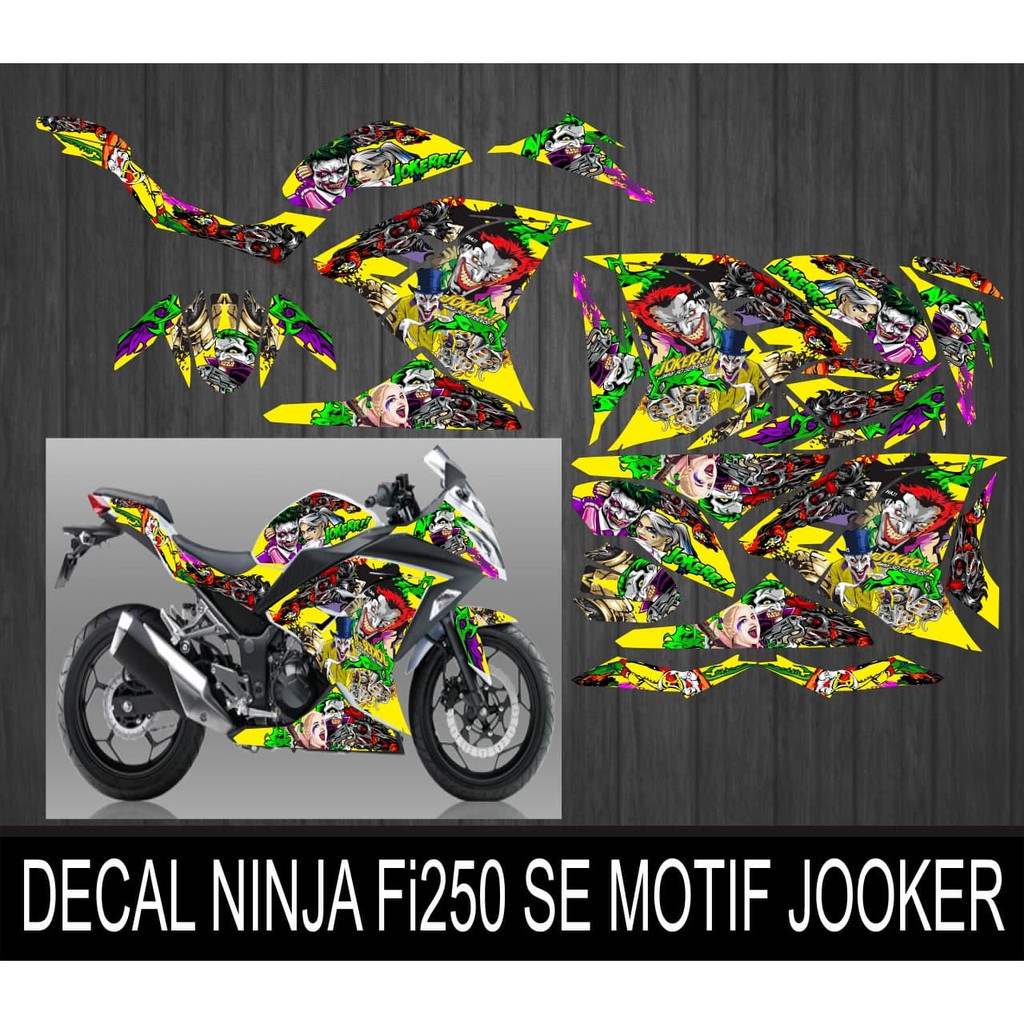 STIKER STRIPING MOTOR NINJA FI 250 SE FULL BODY MOTIF JOOKER