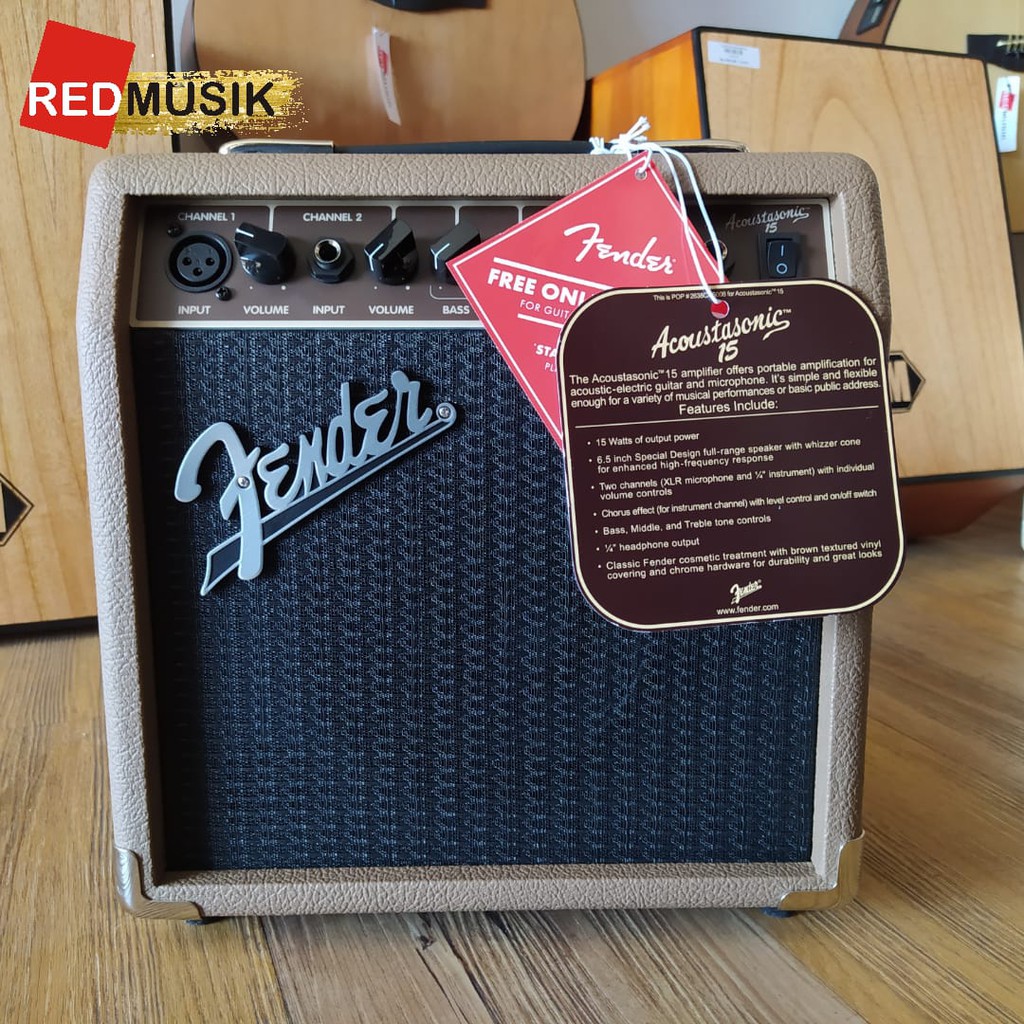 Ampli Gitar Akustik Fender Acoustasonic 15 Amplifier Acosutic Original