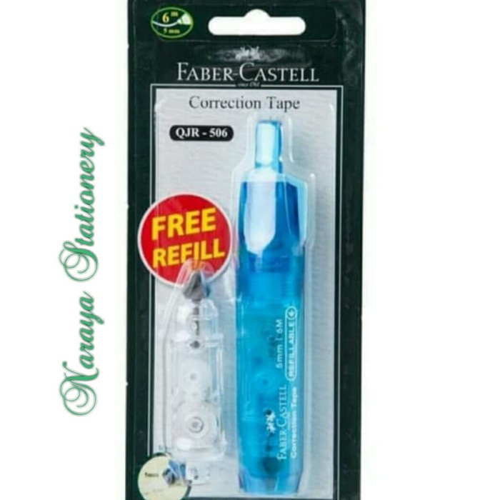 

Limited Faber-Castell Corection Tape Qjr 506 + Refill ( Barell Blue ) Trendi